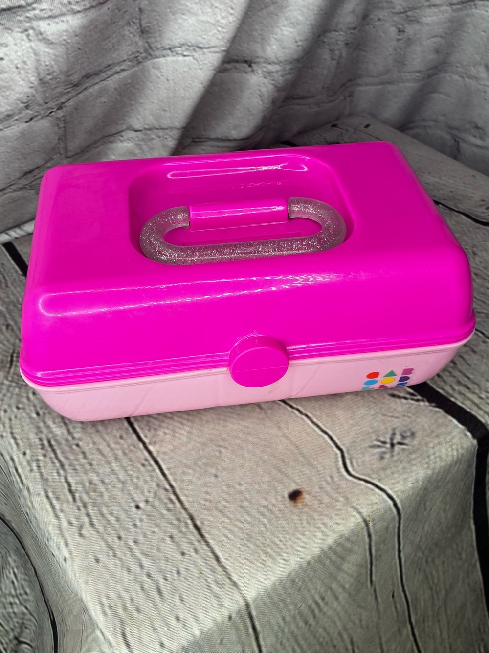 Retro y2k Caboodles 2 Tone Barbie Doll Pink Petite Cosmetic Makeup Travel Case